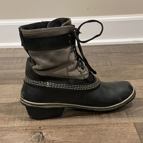 Sorel Winter Fancy Lace II Womens Size 11 Gray Black Waterproof Boots NL2125-011 - Picture 4 of 13